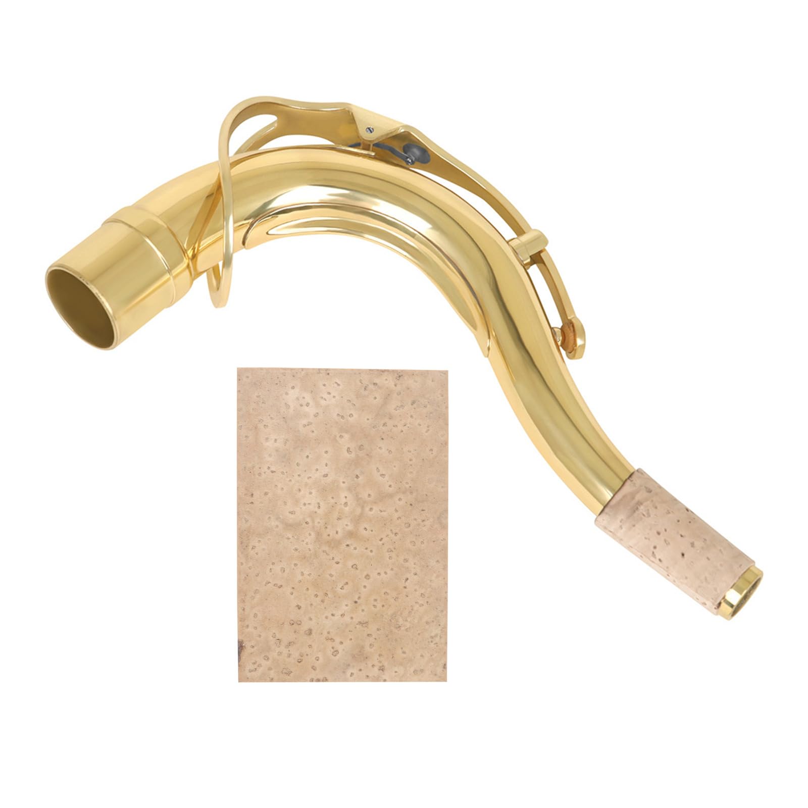 Boquilla de latón de 28 mm para saxofón con corcho suave, perfecto para músicos y estudiantes, para el cuello de saxofón de amigos