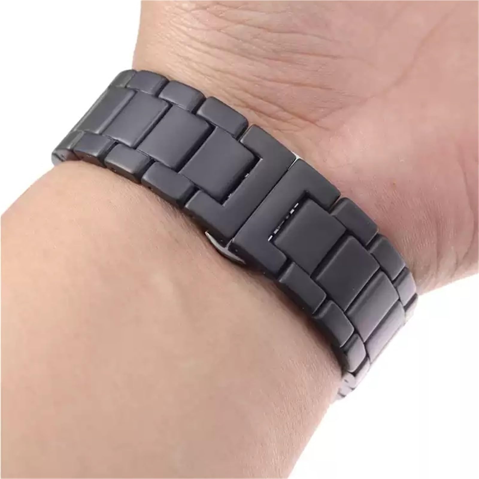 cinturino dell'orologio Classico cinturino in ceramica nero da lavoro unisex 20 mm 22 accessori for polsini sportivi casual