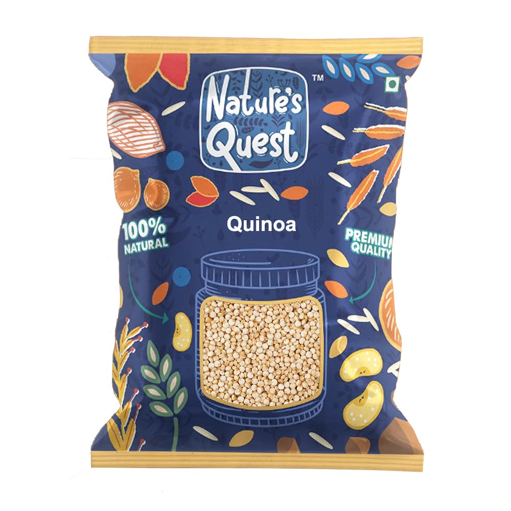Nature's Quest Organic Quinoa Seeds 1.8 KG | Quinoa,Kvinoa, Kuinoya, Kvinoa | Sapoline Free | Gluten Free | High Protein | Fibre Rich Healthy Diet Food For Breakfast Cereal, Pilafs, Soups & Salads
