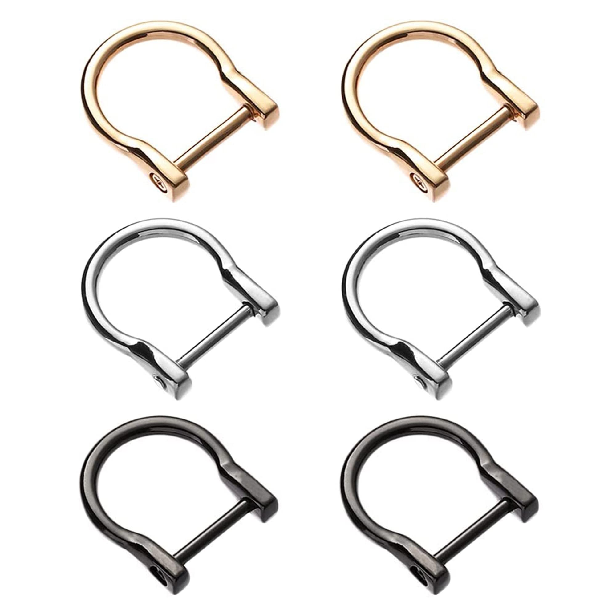 4 Pièces Boucles Dorées Visser Pour Sac à Main - Anneaux 50mm - Uxcell