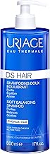 Uriage DS Hair Soft Shampoo with Edelweiss 500ml - Deeply Purifies & Soothes - Leaves Hair Soft & Shiny - Fresh & Floral Scent - Everyday Wash - Suitable for Sensitive & Irritated Scalps - Soap-Free