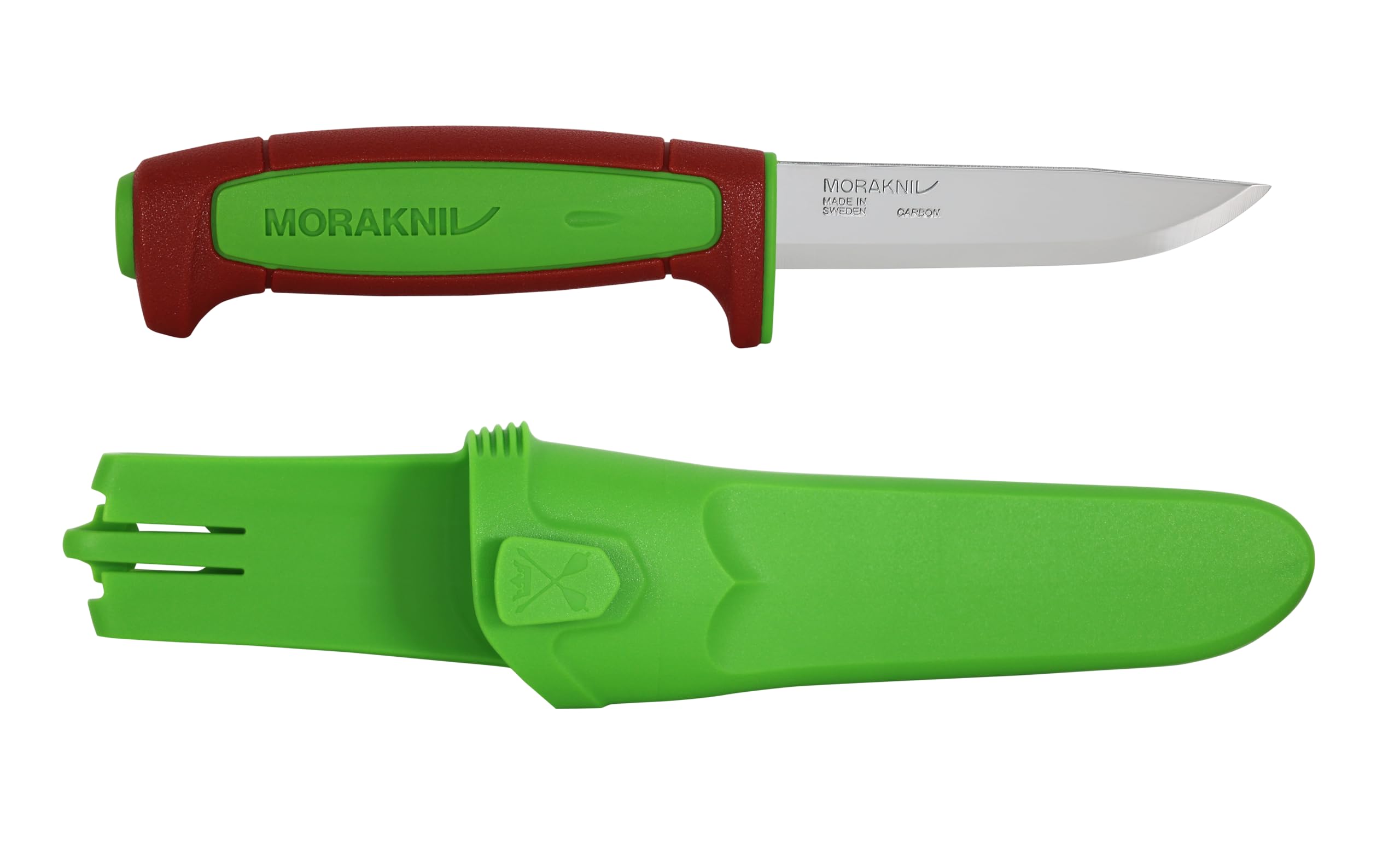 Morakniv Craftline Basic 511 Fixed-Blade Knife with High Carbon Steel Blade and Combi-Sheath, 3.6 Inch