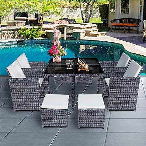 Panana 8 Seater Rattan Garden Furniture Set Cover