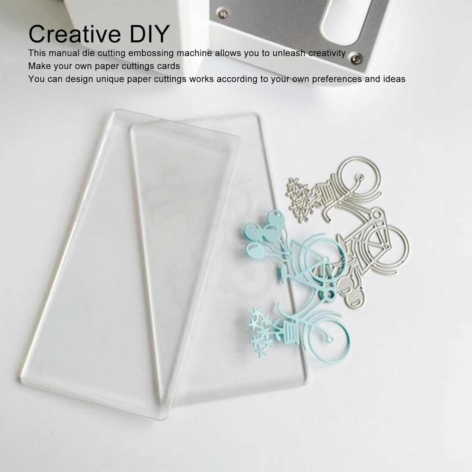 Manual Die Cutting Embossing Machine, Portable Embossing Machine, Folded Size: 19.5 * 12 * 7.5cm/Improve Manual Ability/Various Patterns, for Card Making and Crafts
