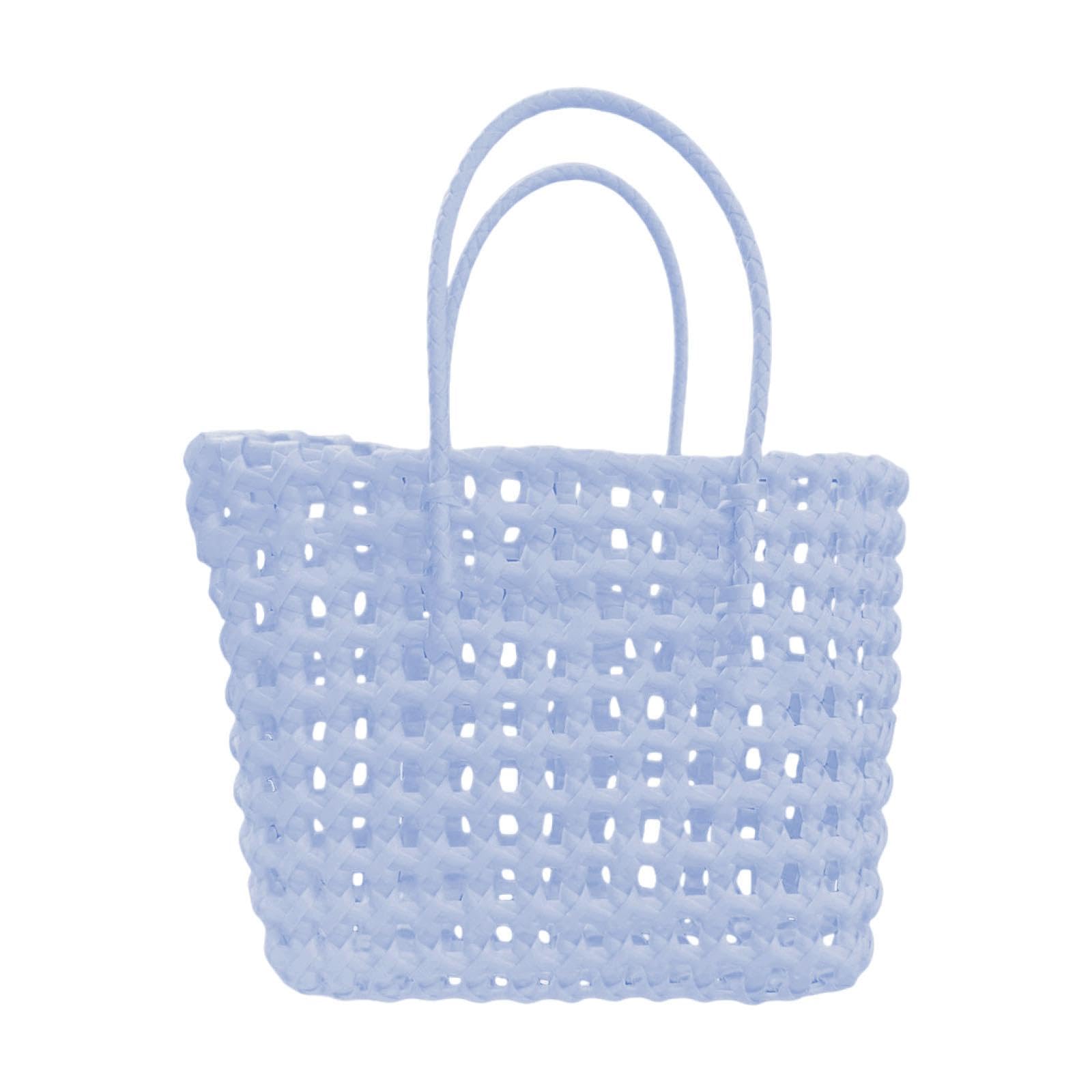Woven Handbag Compact Portable Satchel Breathable Stylish Beach Tote Bag-image-2