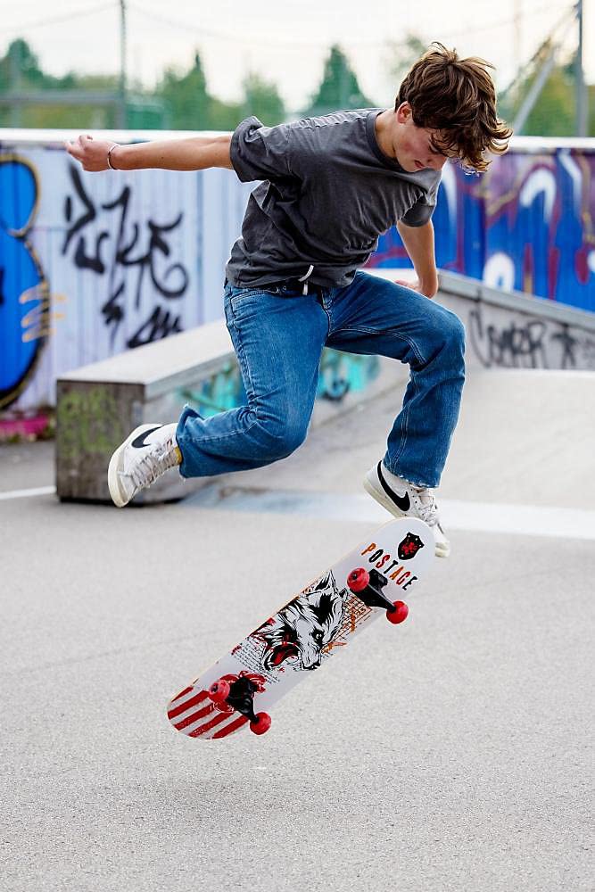 Schildkröt Skateboard Grinder 31´´, Premium Komplett-Board, konkave Deckform mit Doppel-Kick und Griptape, 9-lagiges Ahornholz, ABEC9 Kugellager