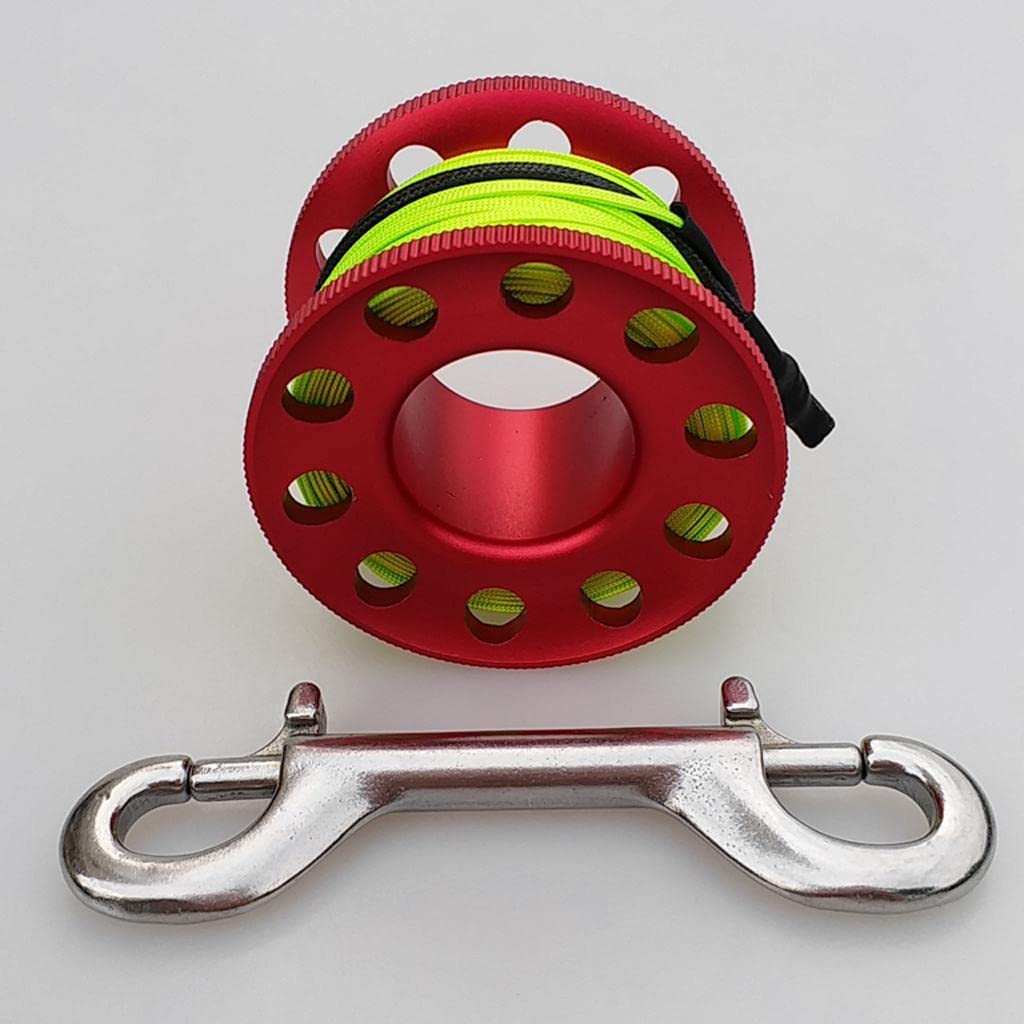 rockible Doigt en Alliage D'aluminium avec Ligne Haute Visibilité De 15m, Rouge, pour Exploration sous-Marine