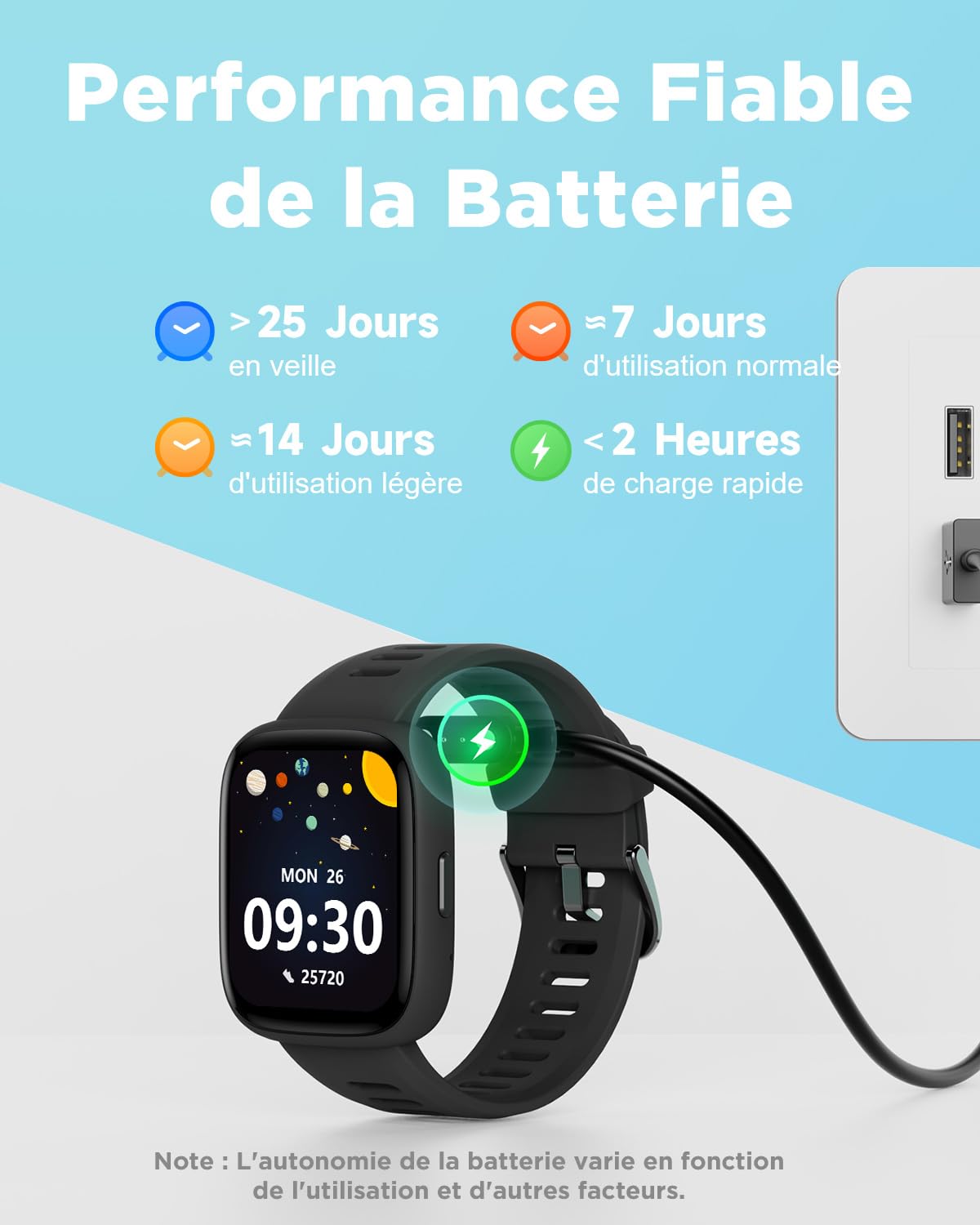 BIGGERFIVE Montre Enfant Connectée ou Non, 1,8" Smartwatch Podomètre | Cardiofrequencemètre, IP68 Étanche, Moniteur de Sommeil, Jeux de Puzzle, 100+ Cadrans pour Garçons Filles Ados 5-16