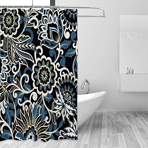 Rideau de douche lavable en machine avec crochets en C - 5