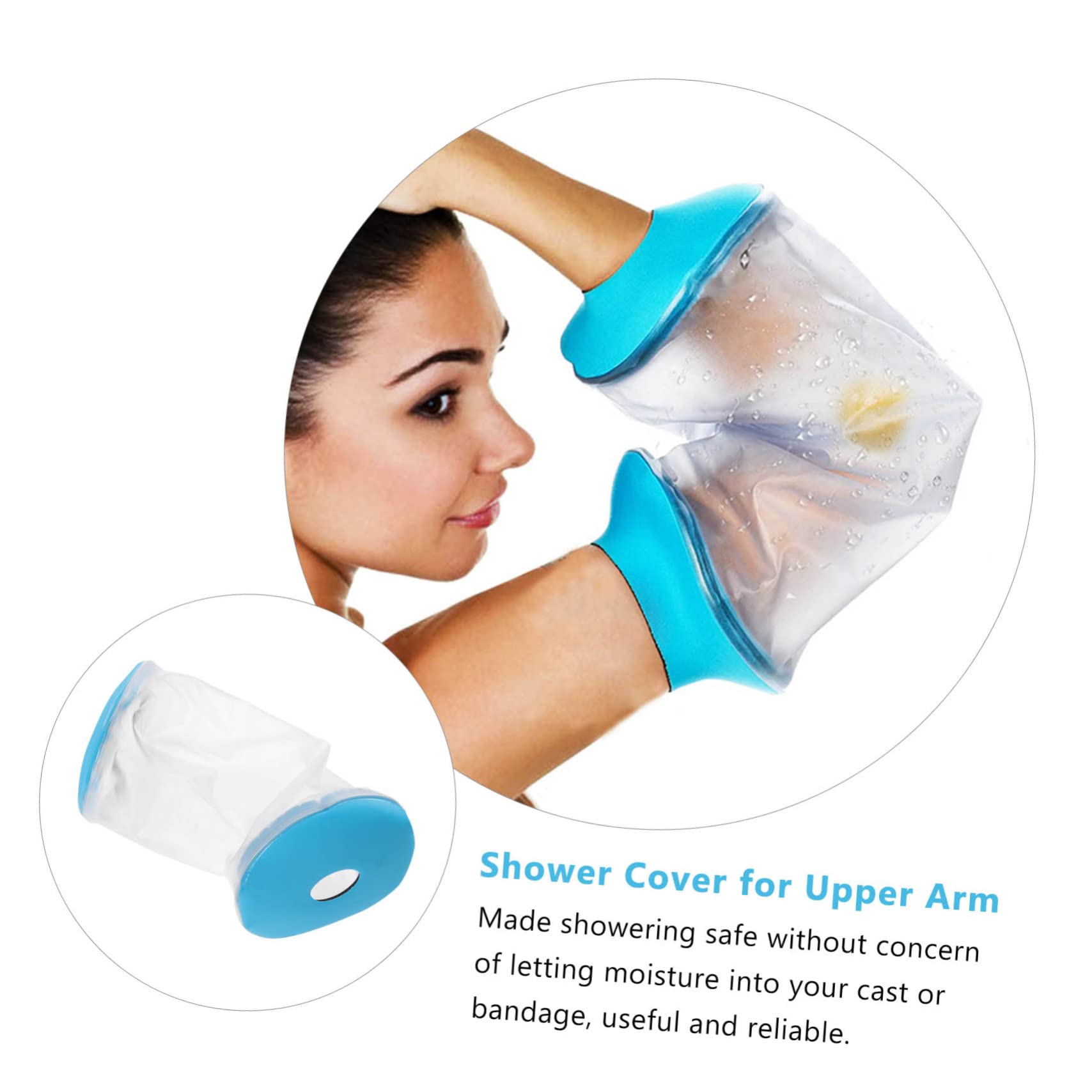 Healeved 3pièces Housse De Étanche Réutilisable Pour Bras Supérieur Imperméable Pour Coude Après Opération Accessoire Pratique Pour