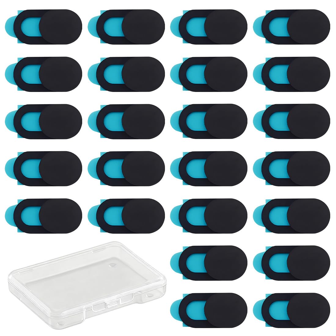 Webcam Cover 24 Pezzi Copri Webcam Slider Ultra Sottile per Laptop PC Tablet Smartphone Nero