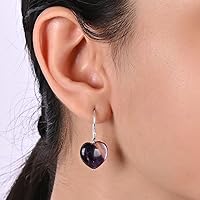 Vista 107 de Gempires Natural Heart Crystals Earring, Heart Gemstone, Energy Healing Crystals, Birthday, Gift for Her, Gemstone Jewelry Yaxaite