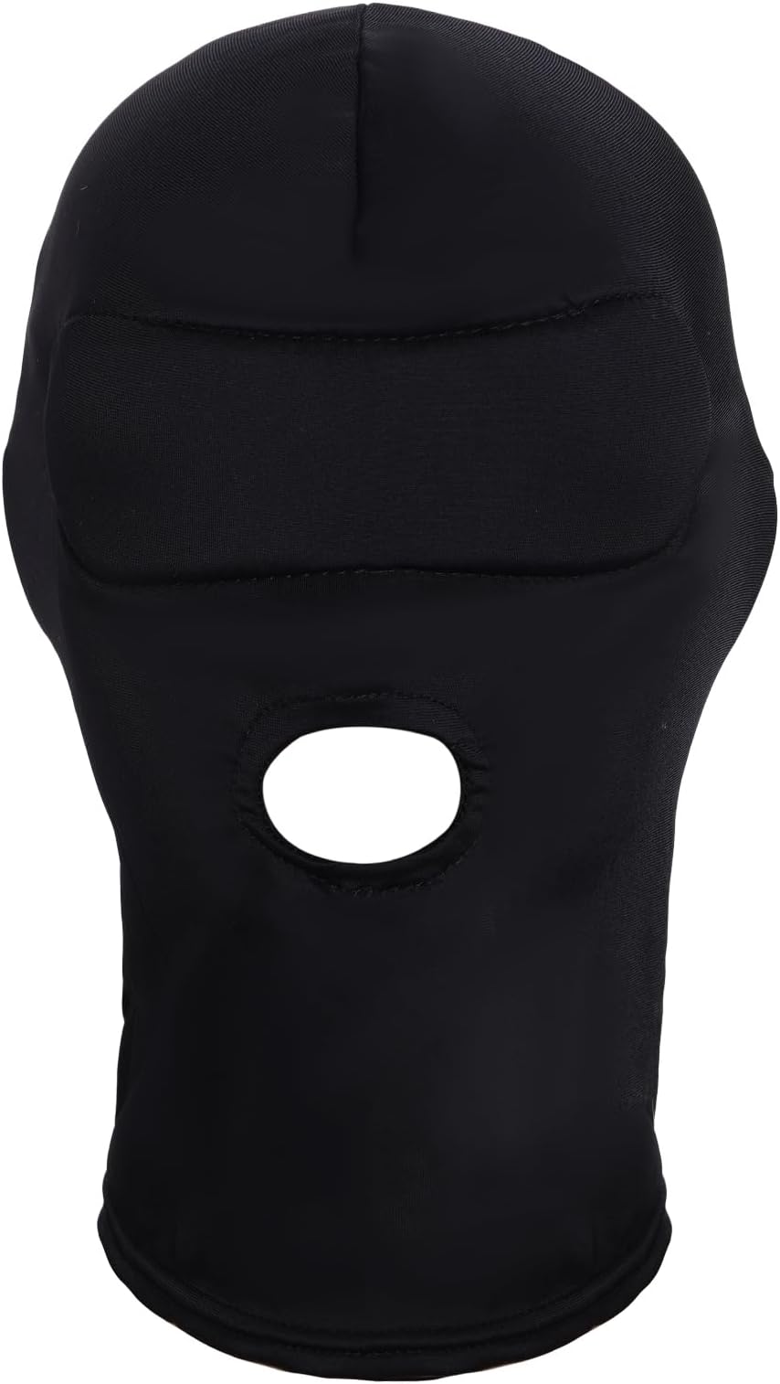 Zentai Hood Mask Full Cover Spandex Open Eye & Mouth Elastic Breathable Mask for Halloween Cosplay Costume Unisex