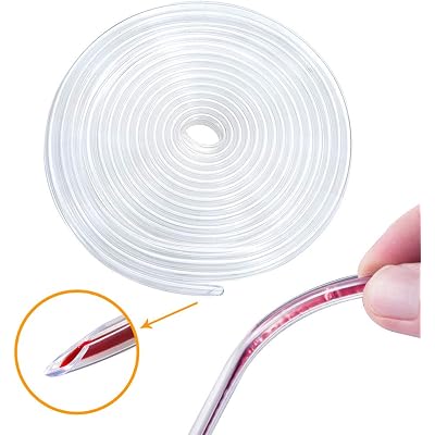 Eytool 5M Clear Door Edge Protectors, Rubber Edge Trim Seal Protector with U Shape Car Protection Door Edge Guard Fit for Most Car (Clear, 16.4FT)