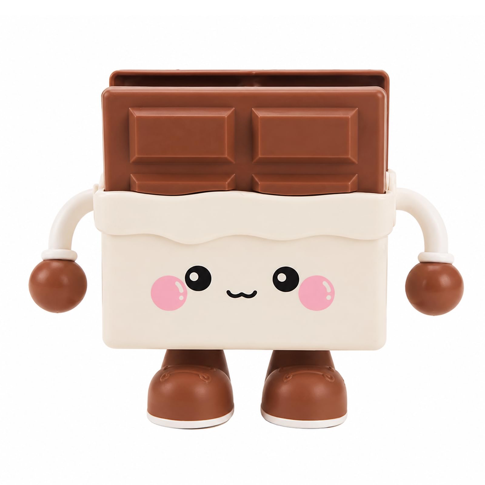 Chocolate Pen Holder with Partition Design, School Supply for Desk Storage
