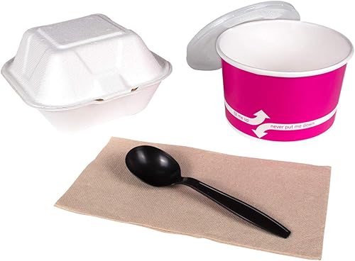 Miniatura 5 de Karat U2032 - Cuchara de sopa desechable de polipropileno de 5.6 pulgadas, extra pesada, color negro (paquete de 1000)