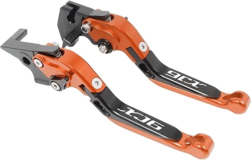 Miniatura 10 de Palancas de embrague de freno extensible ajustable plegable para motocicleta Yamaha XJ6 N XJ6 para desviación 2009 2020 2019 (color  10)