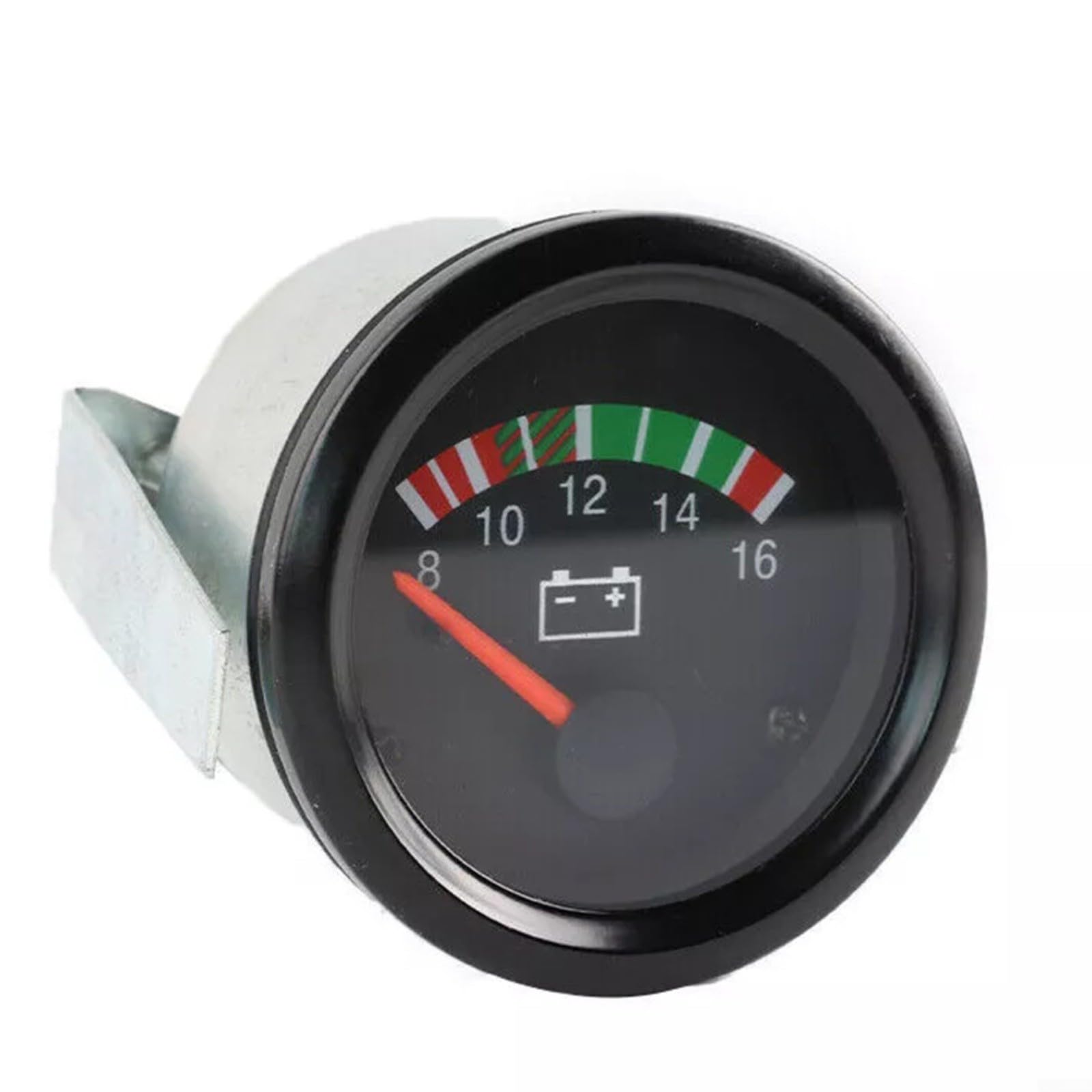 Digitales Voltmeter-Messgerät, 52 mm, 5,1 cm, für Auto, LKW, 8–16 V, LED-Display, schwarzer Armaturenbrett-Monitor