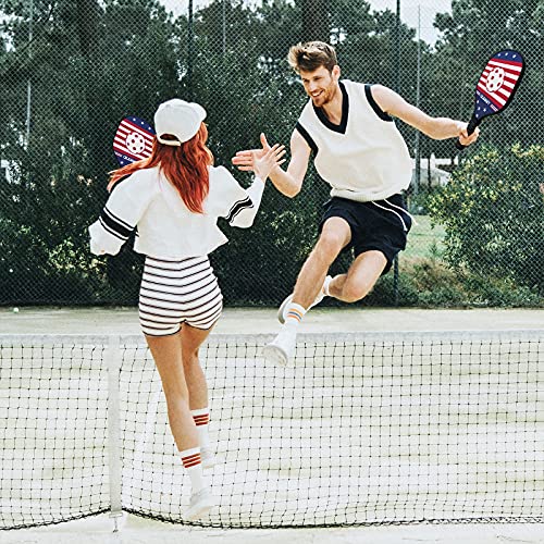 Wood Pickleball Paddles 4 Pack, Lightweight Pickleball Set 4 Paddles With 4 Balls And 1 Mesh Bag.7-Ply Basswood,Ergonomic Cushion Grip, Great Pickleball Racquet For Kids & Beginners #TOP5