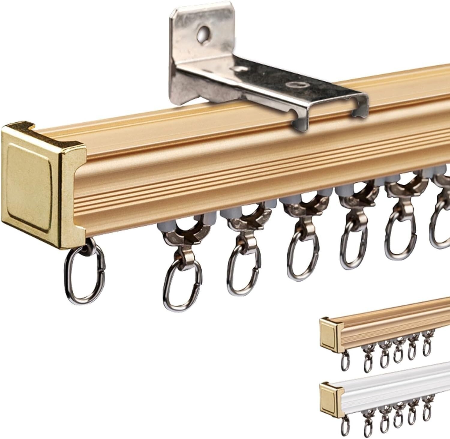 Ceiling Track Heavy Duty Drapery Rod Sliding Curtain Rail Aluminum Tracks