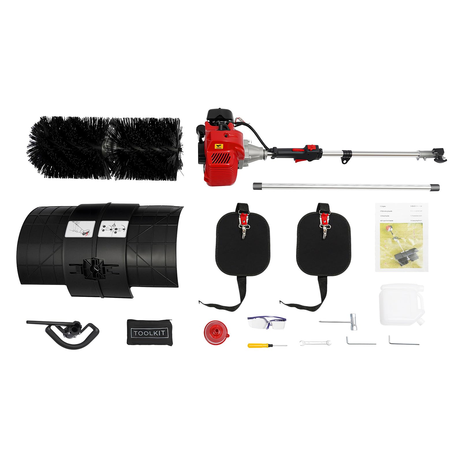 52CC 2,3 PS Benzin Motor Motorbesen Schneeräumer Kehrmaschine Elekrischer Sweep