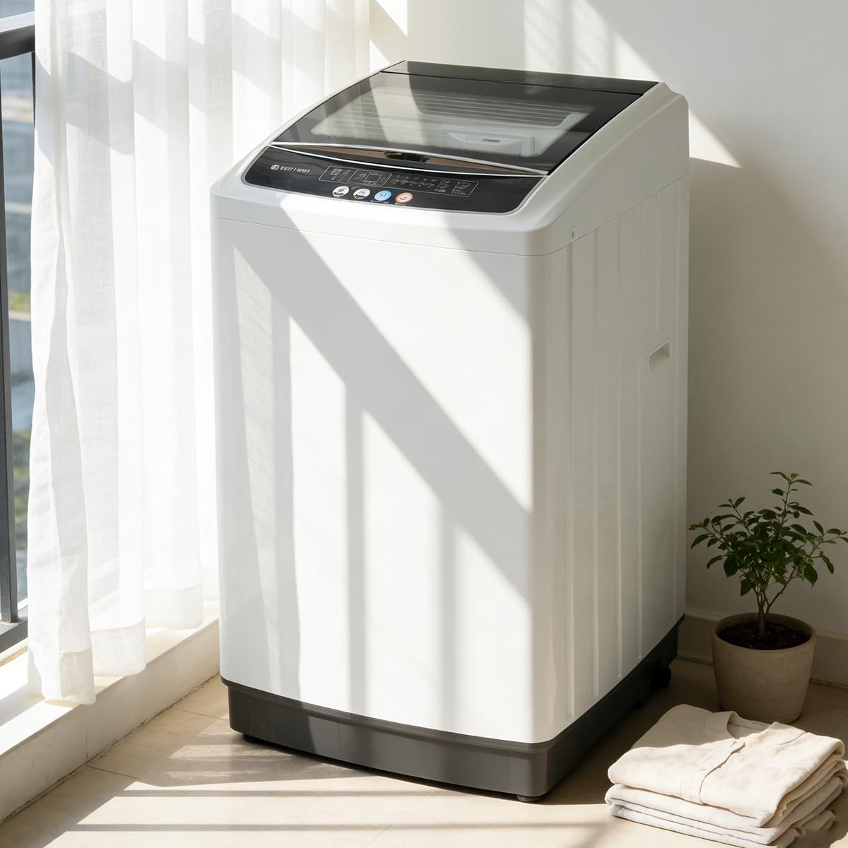 Amazon | Simpolu 全自動洗濯機 8kg 大容量 家庭用 縦型洗濯器 洗濯