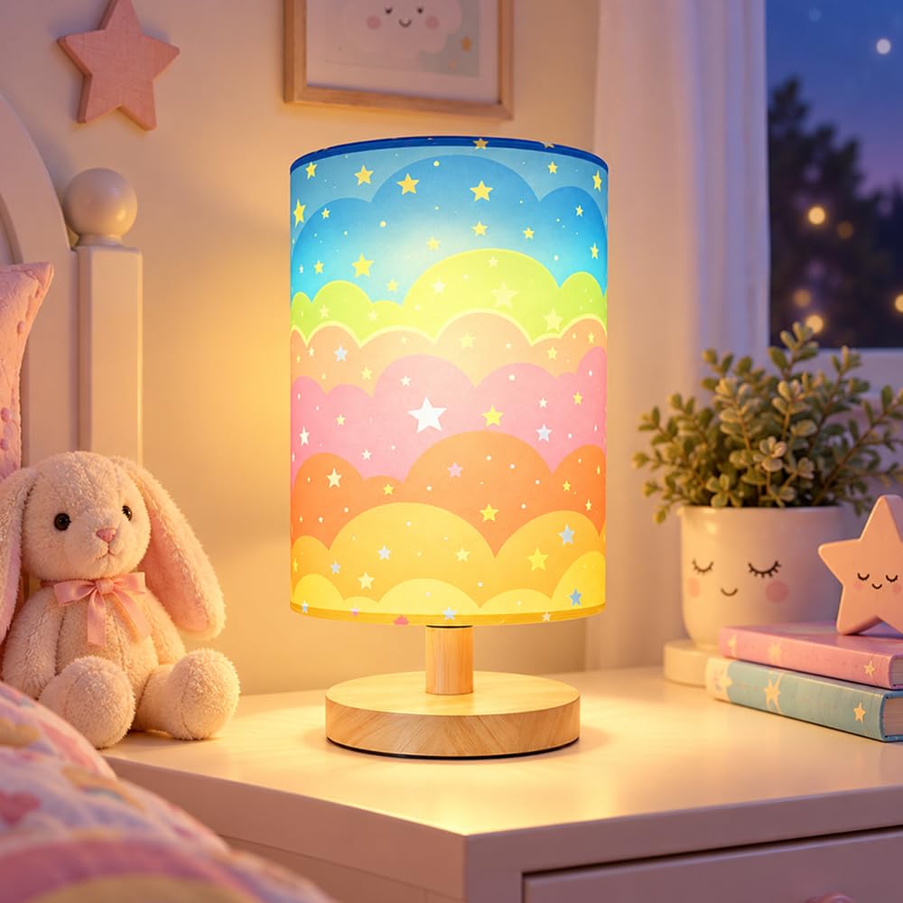 Rainbow Kids Bedside Lamp, Rainbow Kids Lamp, Table Lamp for Living Room