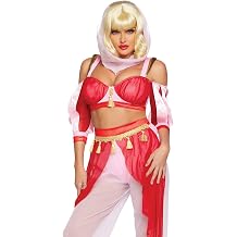 Leg Avenue Womens 3 Pc Dreamy Genie Costume with Bra Top, Pants, Veil
