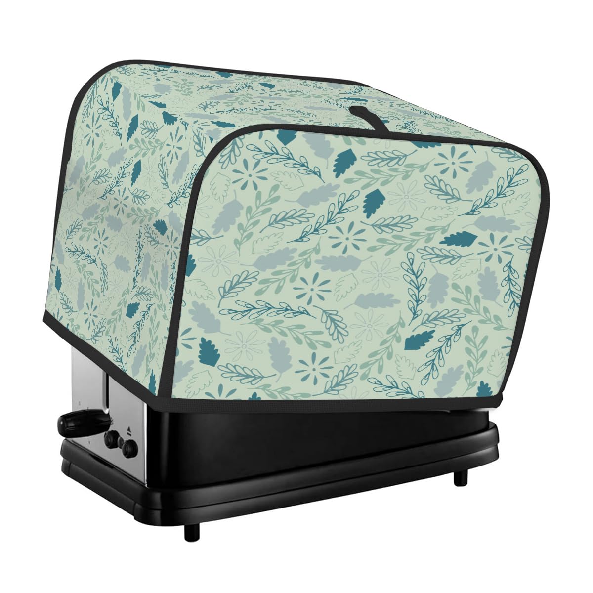 Toaster Cover 4 Slice Toaster Cover Abstract Leaf Green Stain Resistant Kitchen Small Appliance Cover Machine Washable Women Gift
