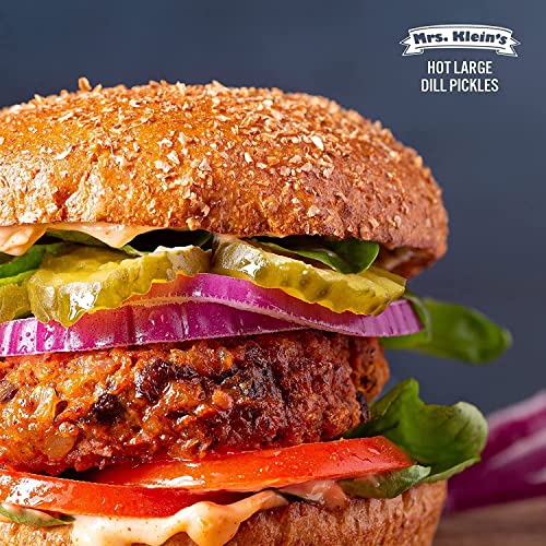 Mrs. Kleins Hot Pickles — Large Spicy Dill Pickles Made With Natural Ingredients — Kosher, Low Carb And Gluten Free — 2 X 32 Fl Oz Jar #TOP4