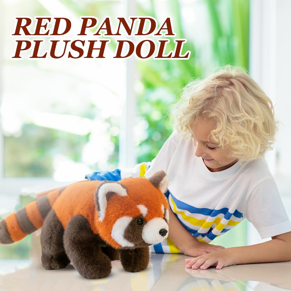 Czerwona panda pluszowa zabawka, 30 cm, pluszowa zabawka, czerwona panda, czerwona panda, pluszowa zabawka, szop, RedPanda, pluszowe zwierzątko, prezent dla dziewcząt i chłopców