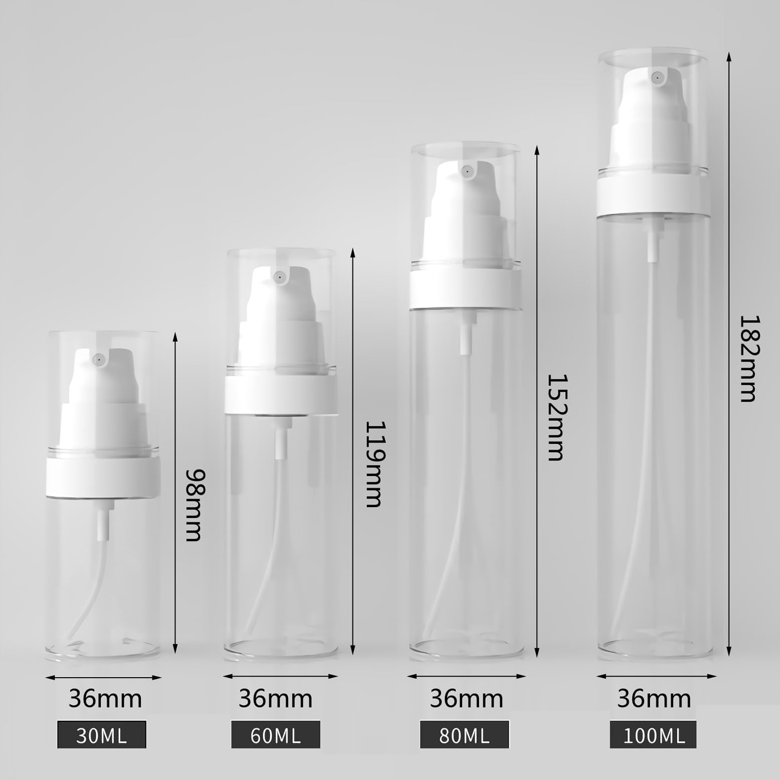 12 Stück, 30ml Transparent Kunststoff Sprühflasche Nachfüllbar Sprühflaschen Reinigung Klein Feinen Nebel Reiseflaschen reisen