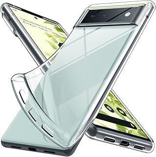 bokoo Google Pixel 6 Case, Ultra [Slim Thin] Flexible Clear TPU Phone Case for Pixel 6 [Scratch-Resistant] Gel Rubber Soft Skin Silicone Protective Case, Anti-Yellowing, Drop Protection,Transparent