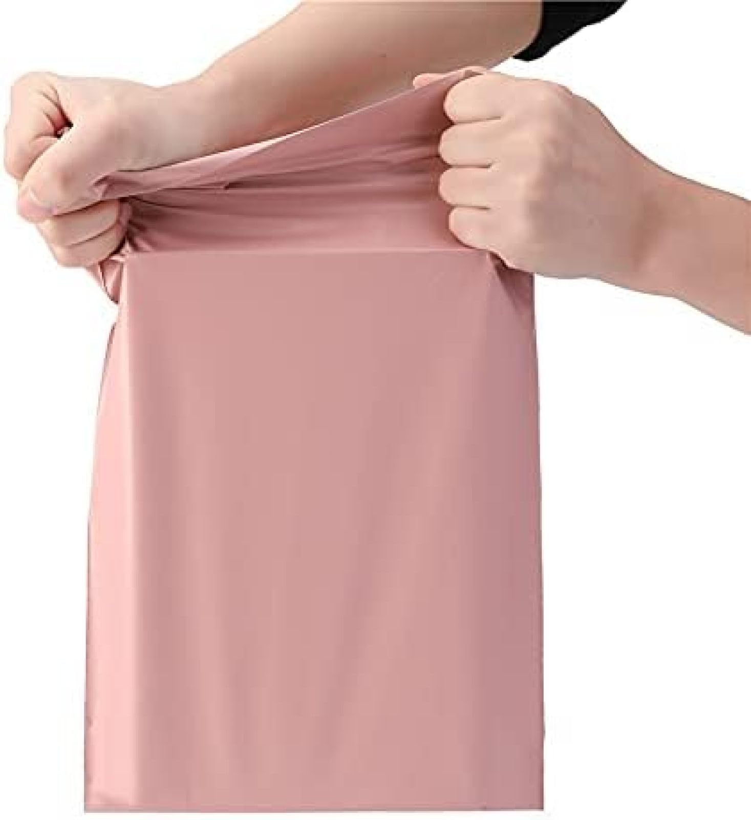 Sacchetti postali,Sacchetti postali 100 pezzi/pacco Spedizione per corriere Imballaggio Poly Bag Interno Nero Esterno Borsa con manico rosa Borse opache impermeabili Busta a 14 fili, 45x60 c
