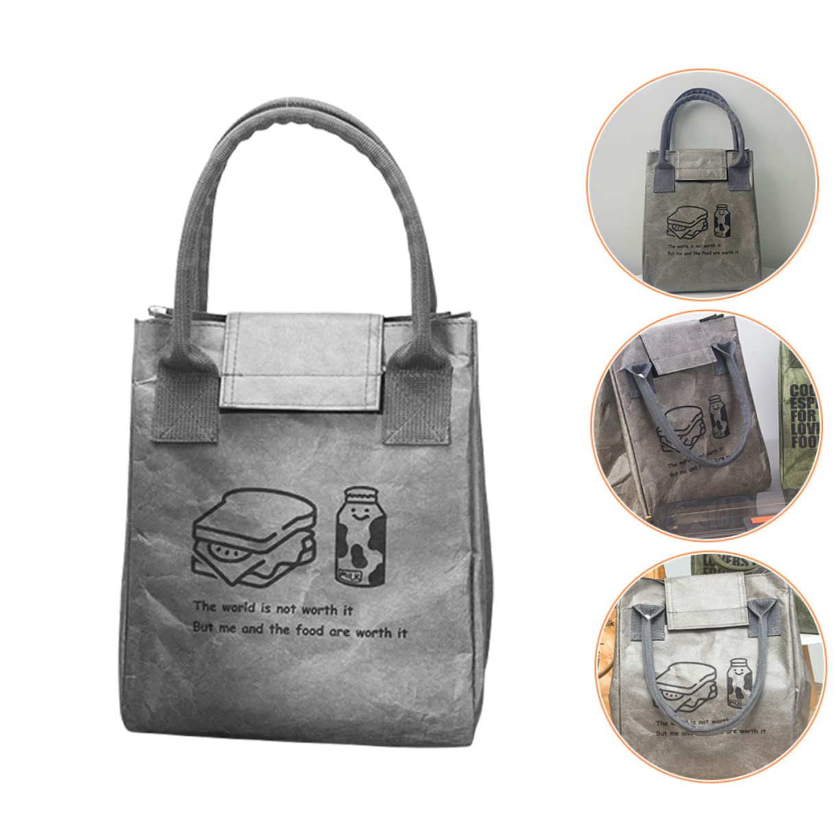 MAGICLULU 3piezas Bolsa De Almuerzo Térmica De Transporte De Insulación Para Picnic y Bag De Comida Reutilizable y Práctica
