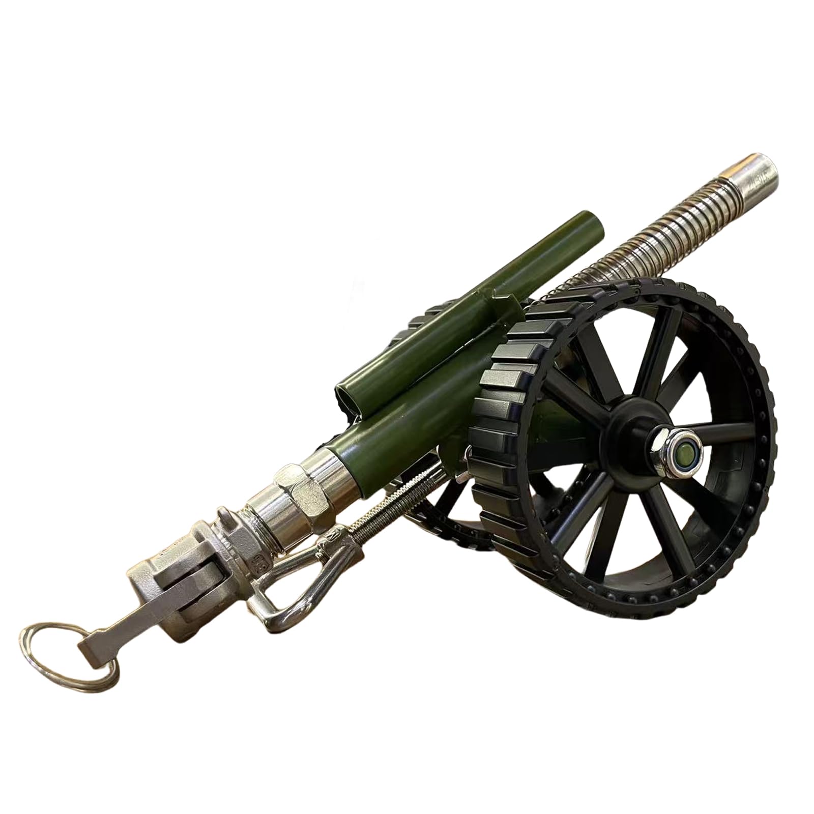 New British Mini Firecracker Cannon, 304 Stainless Steel with Recoil Deco, Vintage Style Artillery Ornaments (Blue)