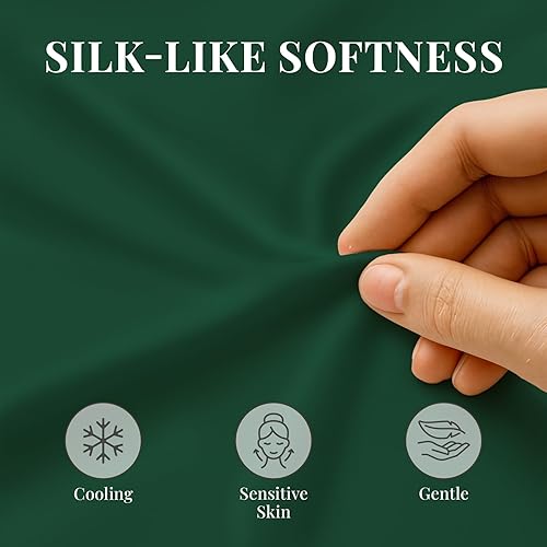 Miniatura 4 de Sacred Thread Juego de sábanas de 6 piezas de rayón derivado de bambú, vegano, refrescante y orgánico para el hogar y los hoteles, más 50 colores