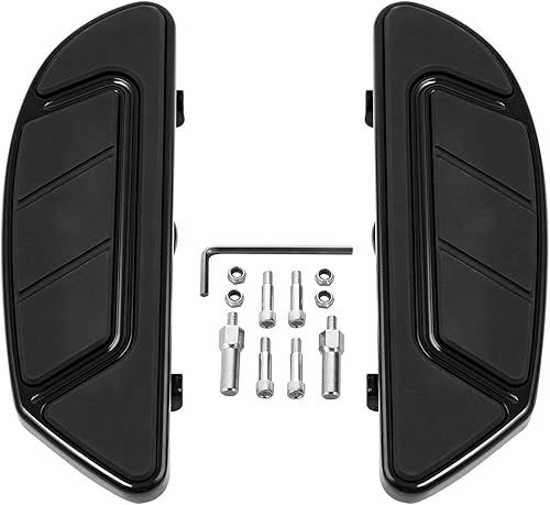 XMT-MOTO - estribo de pasajeros de flujo de aire para Harley Davidson Touring modelos 1993 posteriores, color negro XMT-MOTO - estribo de pasajeros de flujo de aire para Harley Davidson Touring modelos 1993 posteriores, color negro