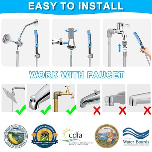 Pet Shower Attachment For Tub Spout, Dog Bathtub Shower Sprayer Attachment,Pet Bath Brush And Scrubber Adjustable Water Flow Dog Washing Shower Attachment #TOP5