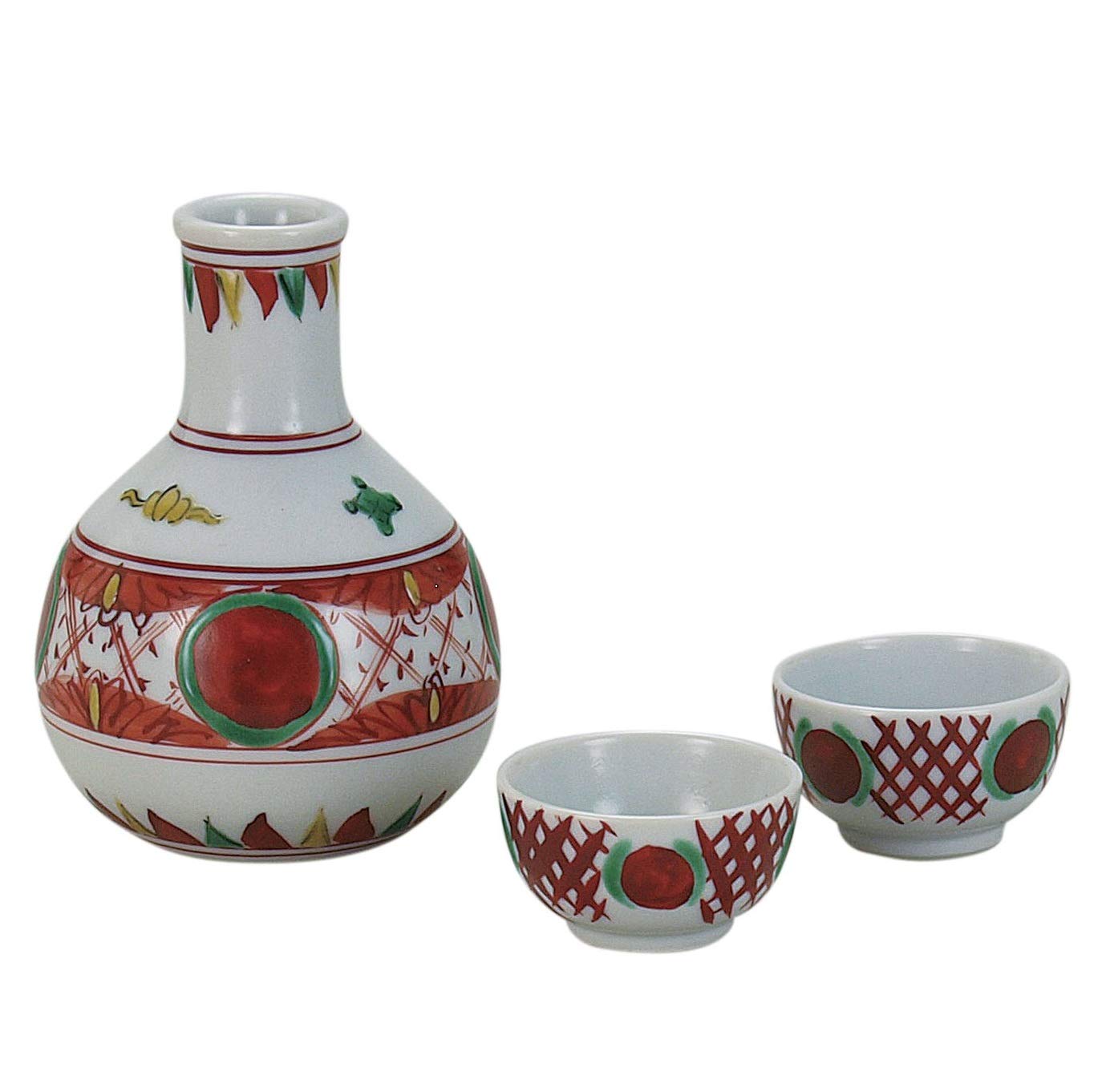 群馬県からの蔵出品　江戸〜明治期頃　青手面取窓絵九谷徳利　一対　無傷　本物保証 群馬県からの蔵出品 江戸〜明治期頃 青手面取窓絵九谷徳利 一対 無傷