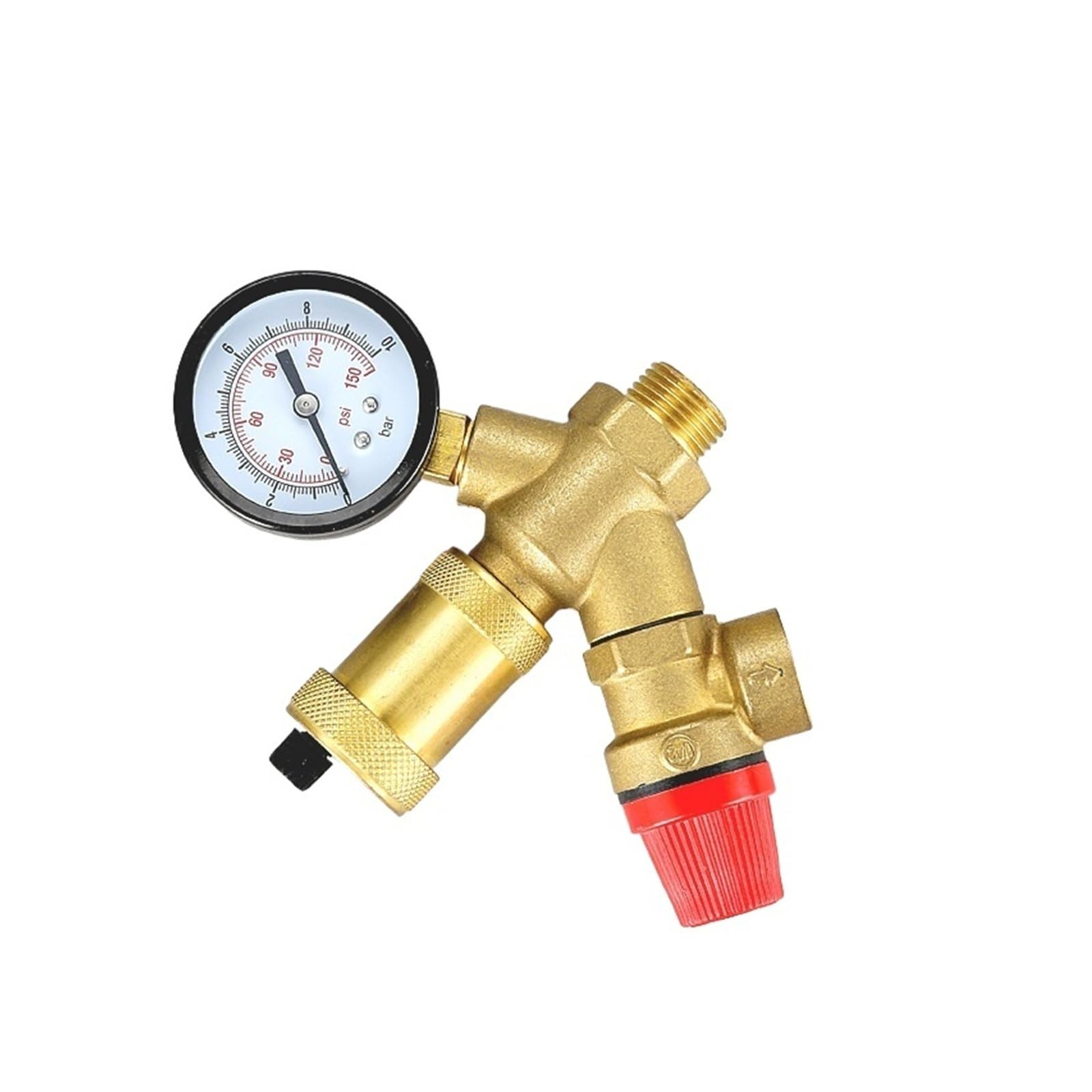 Válvula de alivio de presión de latón, 1 pulgada, ventilación automática de gas, válvula de sistema hidrónico resistente, rosca hembra DN25, diseño duradero para un funcionamiento eficiente