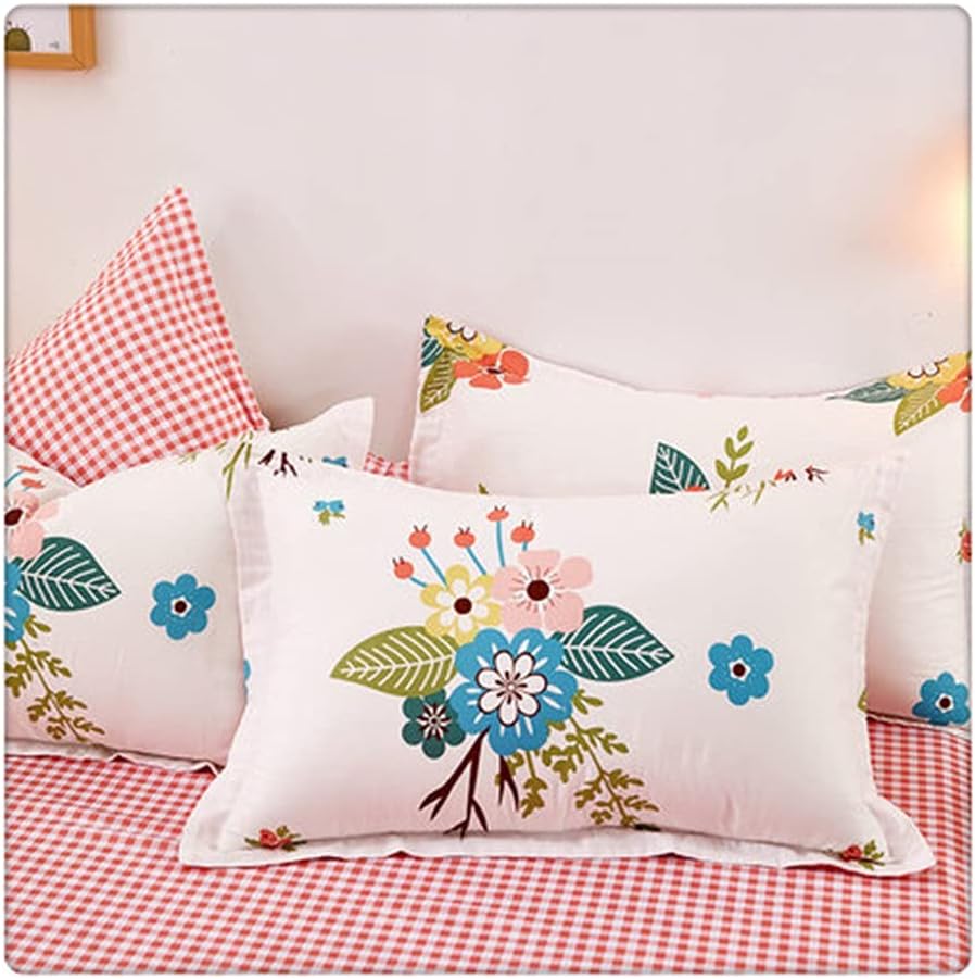 Cotton Fresh Small Cute Pillow Case Fashion Decoration Pillow Case Household Bed Bedding(Style E)