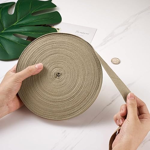 Miniatura 5 de Boutigem - Cinta de sarga de algodón de 147 pies, cinta de espiga de 34 pulgadas, cinta de encuadernación bia, decoración de Navidad para caja de