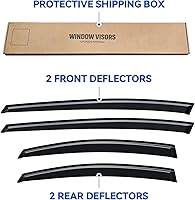 Vista 451 de Viseras de ventana in-Channel, protectores contra la lluvia para 2011-2023 Dodge Charger, visores de ventilación de ventana con deflectores