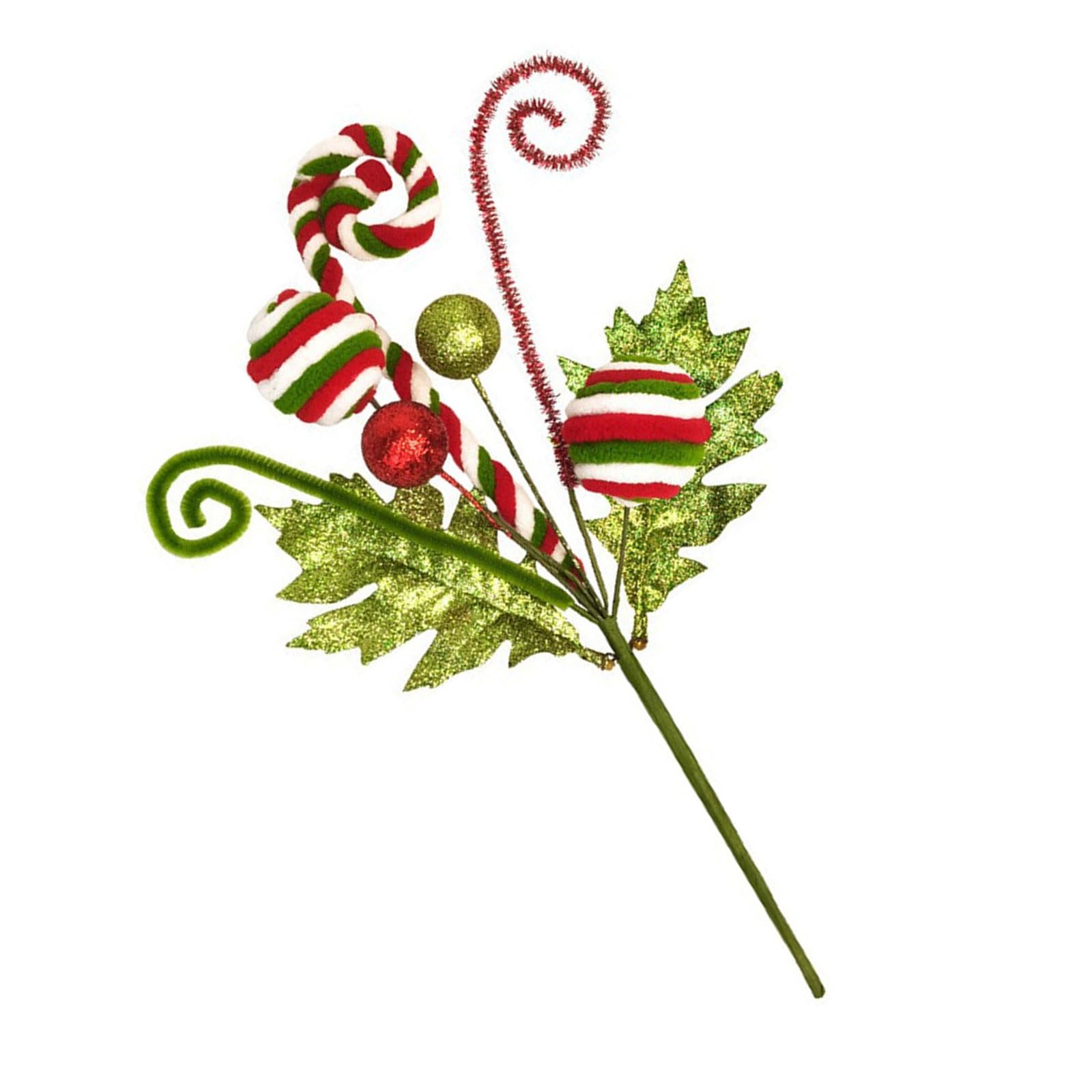 Tsophreniq Celebratory Scintillation Sweets Branch Garnishes for Christmas Tree Decoration and Vacation Home Styling Glinting Christmas Tree Ornamentation