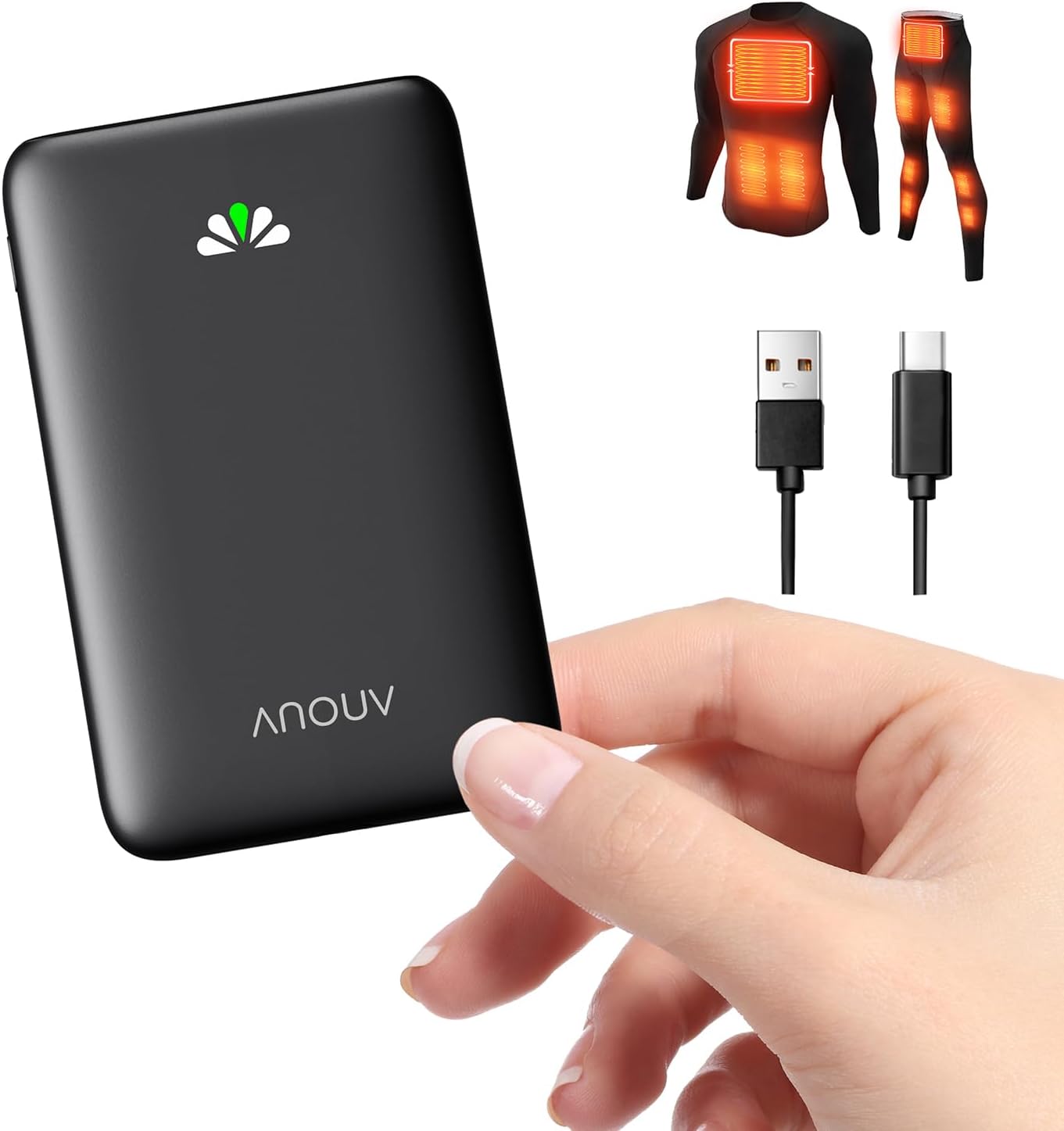 ANOUV Portable Charger – Mini Power Bank 10000mAh, PD 22.5W Fast Charging Small External Battery Pack with PD 3.0 & QC 3.0, USB-C Ultra Slim Portable Phone Charger Compatible with iPhone,etc ANOUV Portable Charger – Mini Power Bank 10000mAh, PD 22.5W Fast Charging Small External Battery Pack with PD 3.0 & QC 3.0, USB-C Ultra Slim Portable Phone Charger Compatible with iPhone,etc