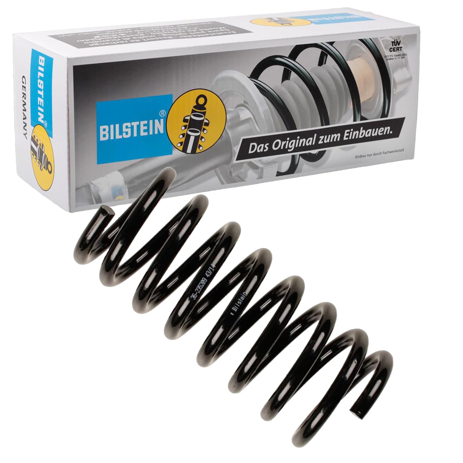 BILSTEIN 2x Ressort de suspension Essieu arrière 36-235209 Compatible avec MERCEDES-BENZ Classe S Berline W108, W109