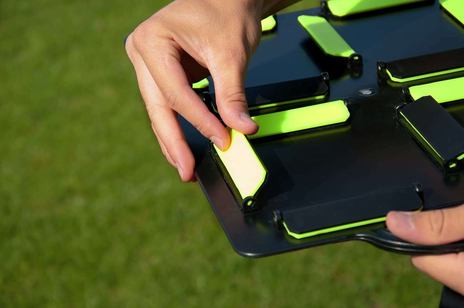 POWERSHOT Player Changeover Panel Design tabellone sostituzioni Calcio, Numeri visibili da Molto Lontano
