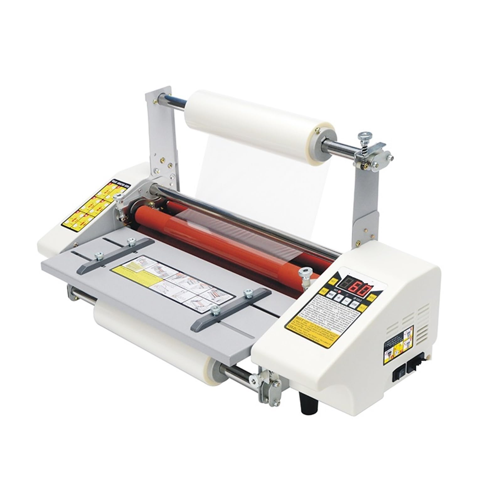 Macchina laminazione a caldo e a freddo, pellicola per foto, plastificatrice 1,1 m/minuto, uso commerciale