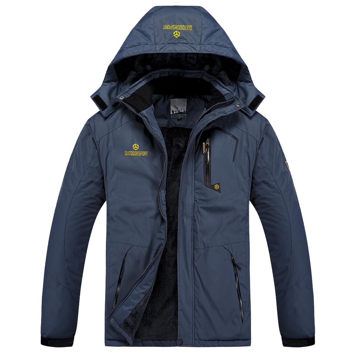 CARWORNIC Veste coupe-vent à capuche pour homme - Pour la randonnée et le snowboard